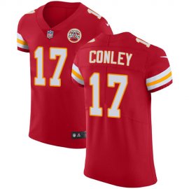Nike Kansas City Chiefs #17 Chris Conley Red Team Color Mens Stitched NFL Vapor Untouchable Elite Jersey