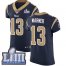 Nike Los Angeles Rams #13 Kurt Warner Navy Blue Team Color Super Bowl LIII Bound Mens Stitched NFL Vapor Untouchable Elite Jersey