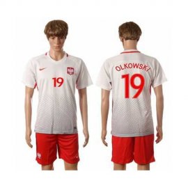 Poland #19 Olkowski Home Soccer Country Jersey