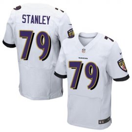 Nike Baltimore Ravens #79 Ronnie Stanley White Mens Stitched NFL New Elite Jersey