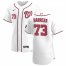 Washington Nationals #73 Tres Barrera Mens Nike White Home 2020 Authentic Player MLB Jersey