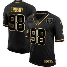 Las Vegas Raiders #98 Maxx Crosby Mens Nike 2020 Salute To Service Golden Limited NFL Jersey Black
