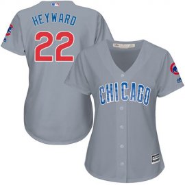 Chicago Cubs #22 Jason Heyward Grey Road Womens Stitched MLB Jersey