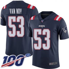 Nike New England Patriots #53 Kyle Van Noy Navy Blue Mens Stitched NFL Limited Rush 100th Season Jersey