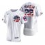 Chicago Cubs #33 Jim Adduci Mens Nike White Fluttering USA Flag Limited Edition Authentic MLB Jersey
