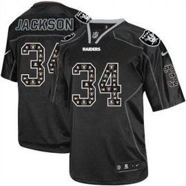 Nike Las Vegas Raiders #34 Bo Jackson New Lights Out Black Mens Stitched NFL Elite Jersey