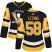 Adidas Pittsburgh Penguins #58 Kris Letang Black Home Authentic Womens Stitched NHL Jersey