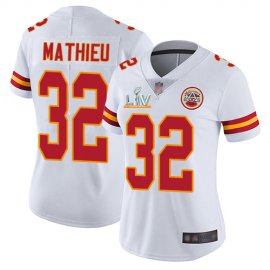 Nike Kansas City Chiefs #32 Tyrann Mathieu White Womens Super Bowl LV Bound Stitched NFL Vapor Untouchable Limited Jersey