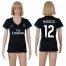 Womens Real Madrid #12 Marcelo Away Soccer Club Jersey