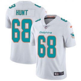 Nike Miami Dolphins #68 Robert Hunt White Mens Stitched NFL Vapor Untouchable Limited Jersey