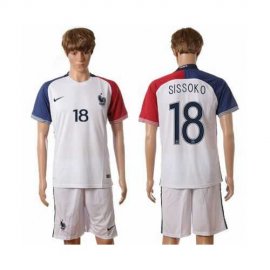 France #18 Sissoko Away Soccer Country Jersey
