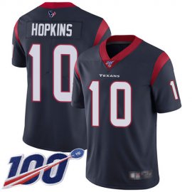 Nike Houston Texans #10 DeAndre Hopkins Navy Blue Team Color Mens Stitched NFL 100th Season Vapor Limited Jersey