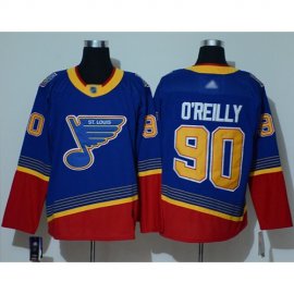 Adidas St. Louis Blues #90 Ryan OReilly Blue/Red Authentic 2019 Heritage Stitched NHL Jersey