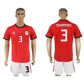 Egypt #3 Mohammadi Red Home Soccer Country Jersey