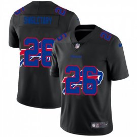 Buffalo Buffalo Bills #26 Devin Singletary Mens Nike Team Logo Dual Overlap Limited NFL Jersey Black