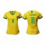 Womens Brazil #11 P.Coutinho Home Soccer Country Jersey