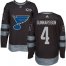 Adidas St. Louis Blues #4 Carl Gunnarsson Black 1917-2017 100th Anniversary Stitched NHL Jersey