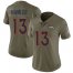 Nike Denver Broncos #13 KJ Hamler Olive Womens Stitched NFL Limited 2017 Salute To Service Jersey