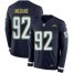 Nike Los Angeles Chargers #92 Brandon Mebane Navy Blue Team Color Mens Stitched NFL Limited Therma Long Sleeve Jersey
