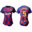 Womens Barcelona #5 Sergio Home Soccer Club Jersey