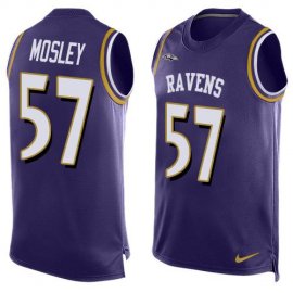 Nike Baltimore Ravens #57 C.J. Mosley Purple Team Color Mens Stitched NFL Limited Tank Top Jersey