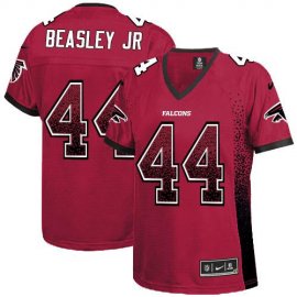 Nike Atlanta Falcons #44 Vic Beasley Jr Red Team Color Womens Stitched NFL Elite Drift Fashion Jersey