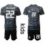 Germany #22 Ter Stegen Black Goalkeeper Kid Soccer Country Jersey