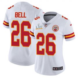 Nike Kansas City Chiefs #26 LeVeon Bell White Womens Super Bowl LV Bound Stitched NFL Vapor Untouchable Limited Jersey