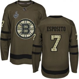 Adidas Boston Bruins #7 Phil Esposito Green Salute to Service Stanley Cup Final Bound Stitched NHL Jersey