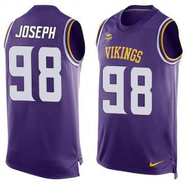 Nike Minnesota Vikings #98 Linval Joseph Purple Team Color Mens Stitched NFL Limited Tank Top Jersey