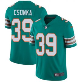 Nike Miami Dolphins #39 Larry Csonka Aqua Green Alternate Mens Stitched NFL Vapor Untouchable Limited Jersey