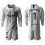 Barcelona #1 Ter Stegen Grey Goalkeeper Long Sleeves Soccer Club Jersey
