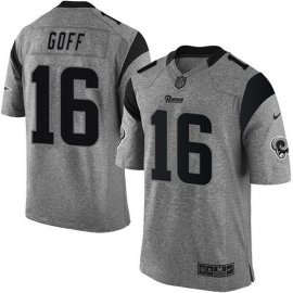 Nike Los Angeles Rams #16 Jared Goff Gray Mens Stitched NFL Limited Gridiron Gray Jersey