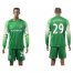 Manchester City #29 Wright Green Goalkeeper Long Sleeves Soccer Club Jersey