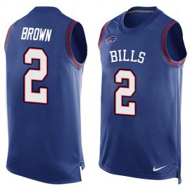 Nike Buffalo Bills #2 John Brown Royal Blue Team Color Mens Stitched NFL Limited Tank Top Jersey