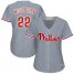 Philadelphia Phillies #22 Andrew McCutchen Grey Road Womens Stitched MLB Jersey