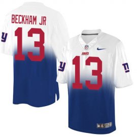 Nike New York Giants #13 Odell Beckham Jr Royal Blue/White Mens Stitched NFL Elite Fadeaway Fashion Jersey