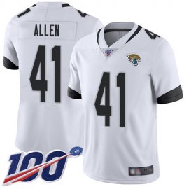 Nike Jacksonville Jaguars #41 Josh Allen White Mens Stitched NFL 100th Season Vapor Limited Jersey