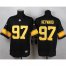 Nike Pittsburgh Steelers #97 Cameron Heyward Black(Gold No.) Mens Stitched NFL Elite Jersey