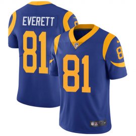 Nike Los Angeles Rams #81 Gerald Everett Royal Blue Alternate Mens Stitched NFL Vapor Untouchable Limited Jersey