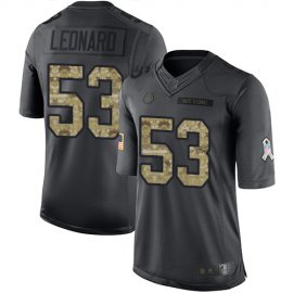 Nike Indianapolis Colts #53 Darius Leonard Black Youth Stitched NFL Limited 2016 Salute to Service Jersey