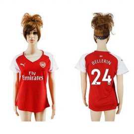 Womens Arsenal #24 Bellerin Home Soccer Club Jersey