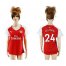 Womens Arsenal #24 Bellerin Home Soccer Club Jersey
