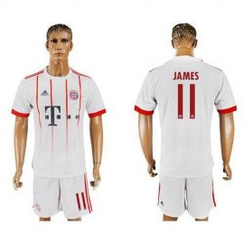 Bayern Munchen #11 James Sec Away Soccer Club Jersey
