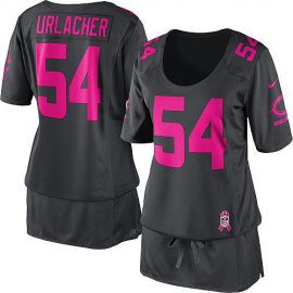 Nike Chicago Bears #54 Brian Urlacher Dark Grey Womens Breast Cancer Awareness Stitched NFL Elite Jersey