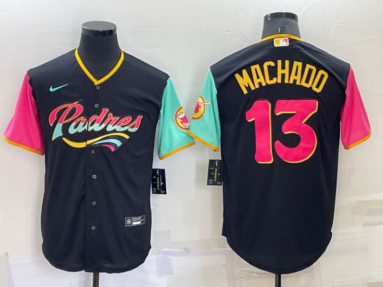 Padres 13 Manny Machado Black Nike 2022 City Connect Cool Base Jersey Padres 13 Manny Machado Black Nike 2022 City Connect Cool Base Jersey
