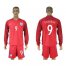 England #9 Sturridge Away Long Sleeves Soccer Country Jersey