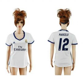 Womens Real Madrid #12 Marcelo Home Soccer Club Jersey