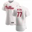 Philadelphia Phillies #77 Adonis Medina Mens Nike White Home 2020 Authentic Player MLB Jersey