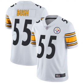 Nike Pittsburgh Steelers #55 Devin Bush White Mens Stitched NFL Vapor Untouchable Limited Jersey